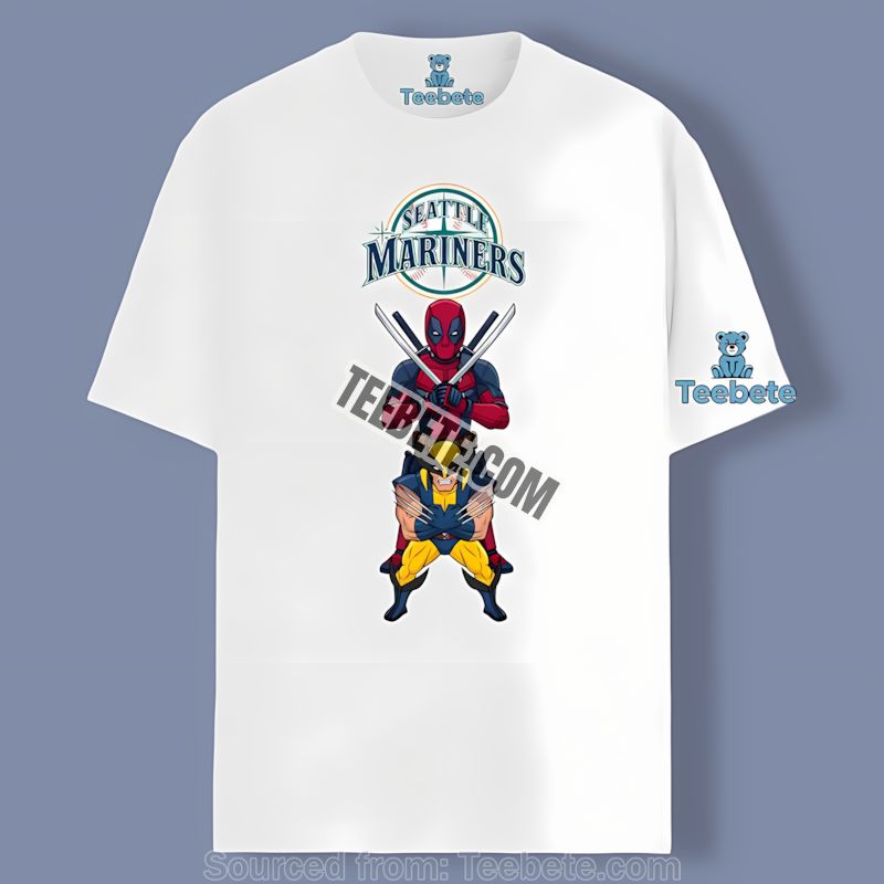 Seattle Mariners Deadpool Wolverine Crossover Retro Shirt