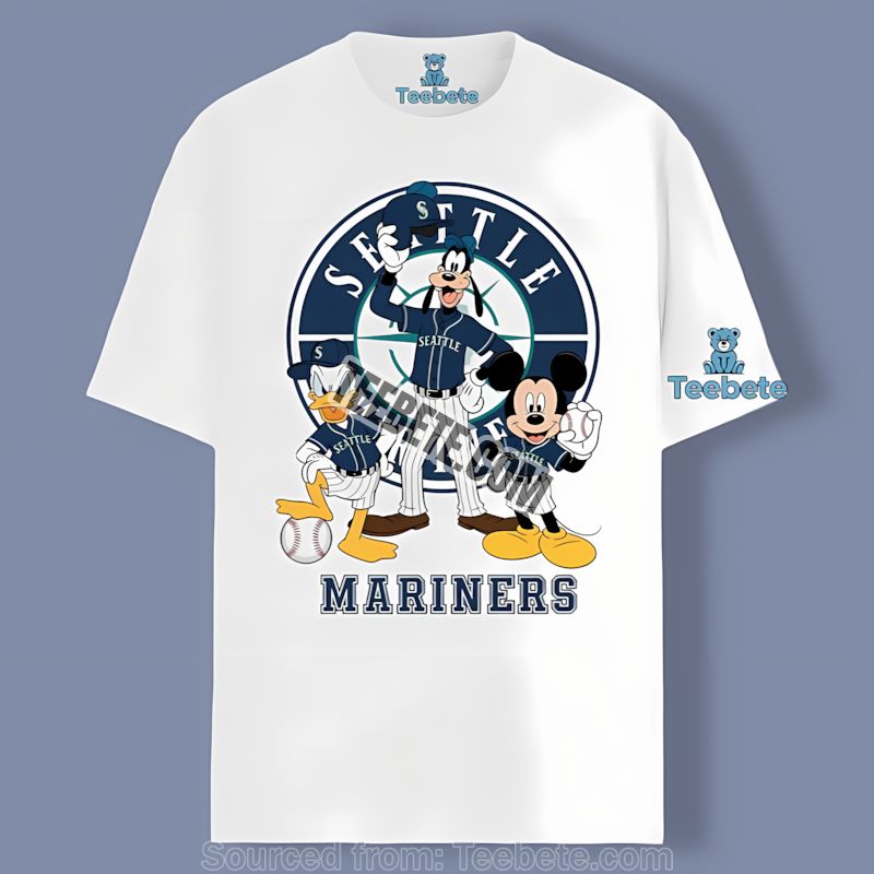 Seattle Mariners Disney Mickey Donald Goofy Retro Shirt
