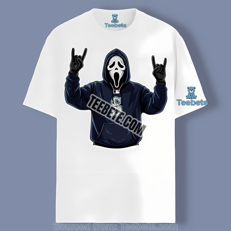 Seattle Mariners Ghostface Spooky Adults Shirt