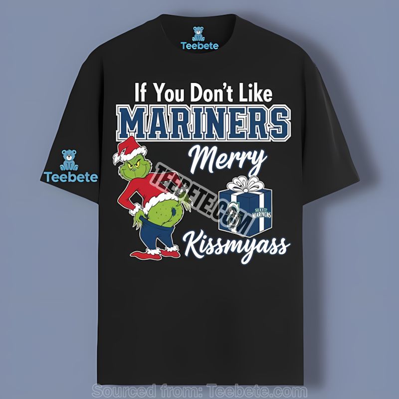 Seattle Mariners Grinch Merry Kiss My Ass Unisex Shirt