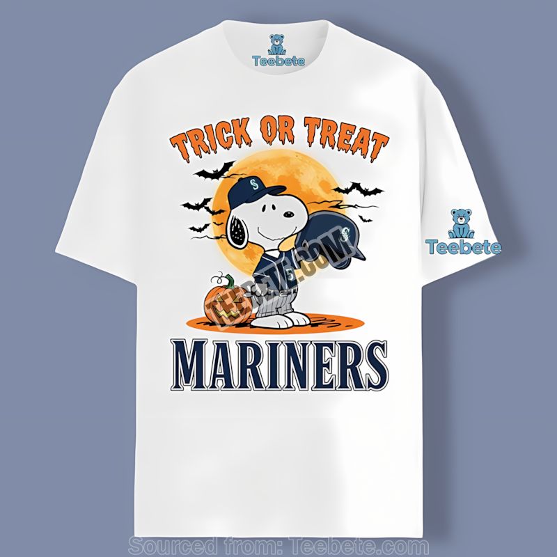 Seattle Mariners Halloween Snoopy Trick Or Treat Shirt