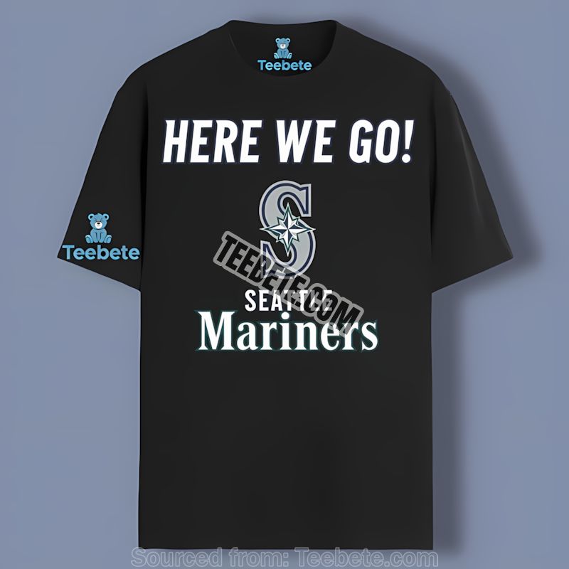 Seattle Mariners Here We Go Logo Retro Shirt