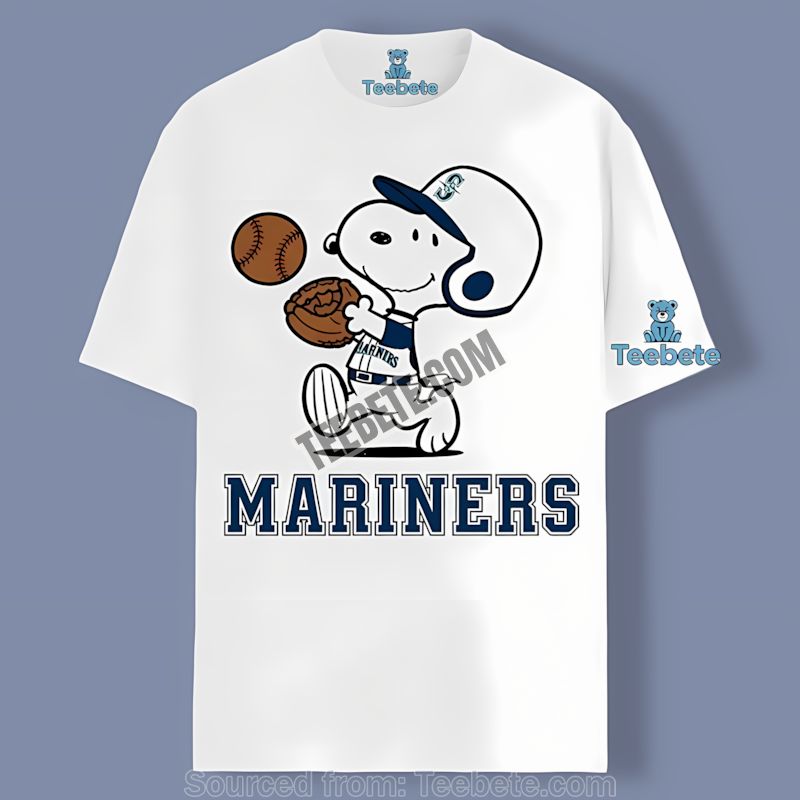Seattle Mariners Snoopy Baseball Running Shirt