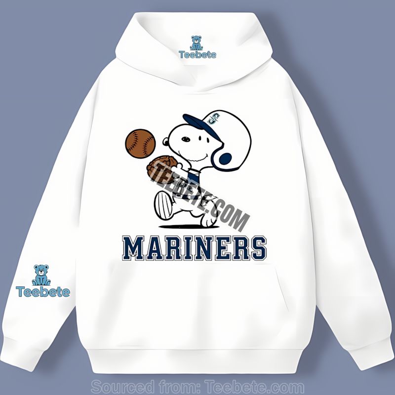 Seattle Mariners Snoopy Baseball Running Hoodie Seattle Mariners Snoopy Baseball Running Hoodie