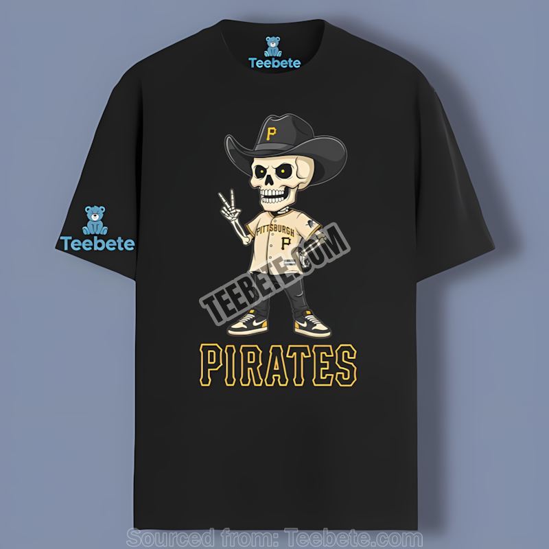 Skeleton Cowboy Pittsburgh Pirates Sports Shirt