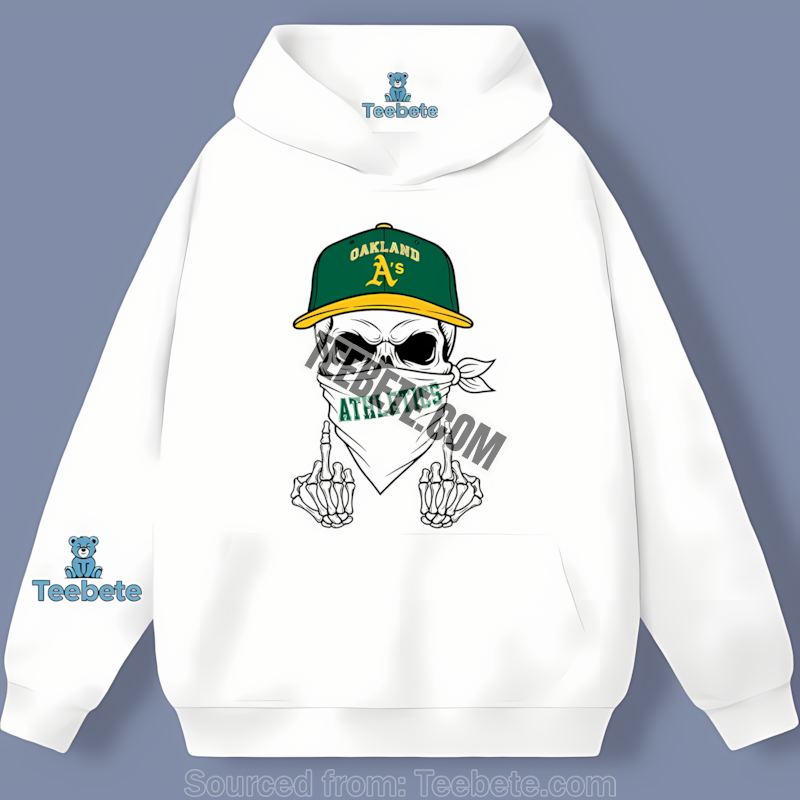 Skull Bandana Oakland Athletics Regular Hoodie Skull Bandana Oakland Athletics Regular Hoodie