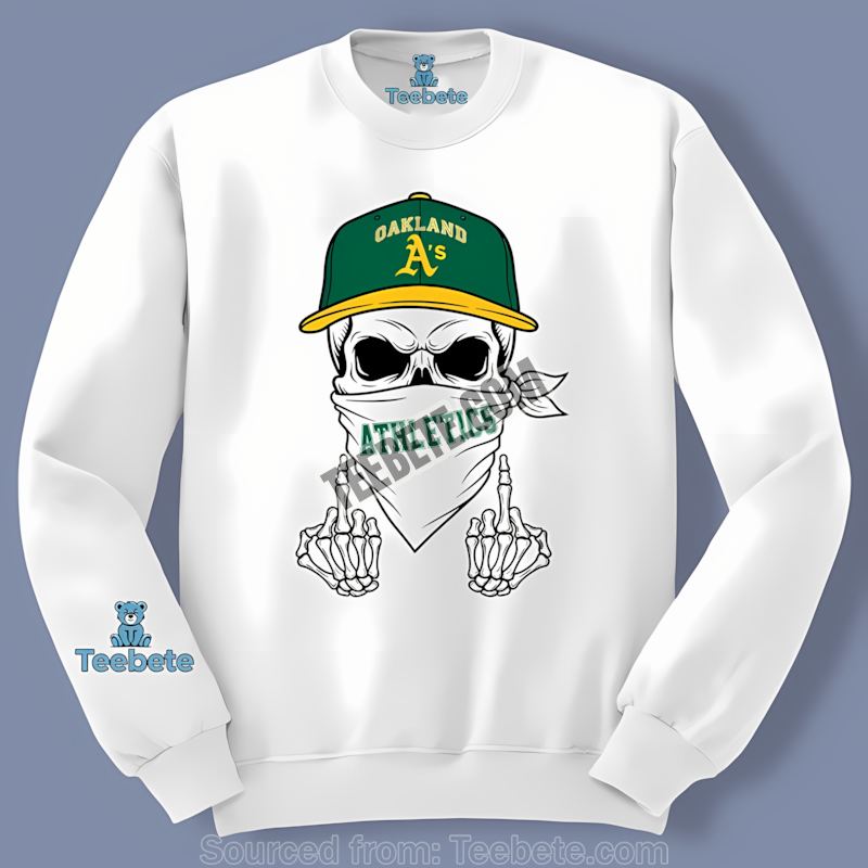 Skull Bandana Oakland Athletics Regular Long Sleeve Skull Bandana Oakland Athletics Regular Long Sleeve