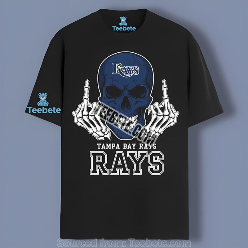 Skull Salute To Tampa Bay Rays Middle Finger Classic Shirt