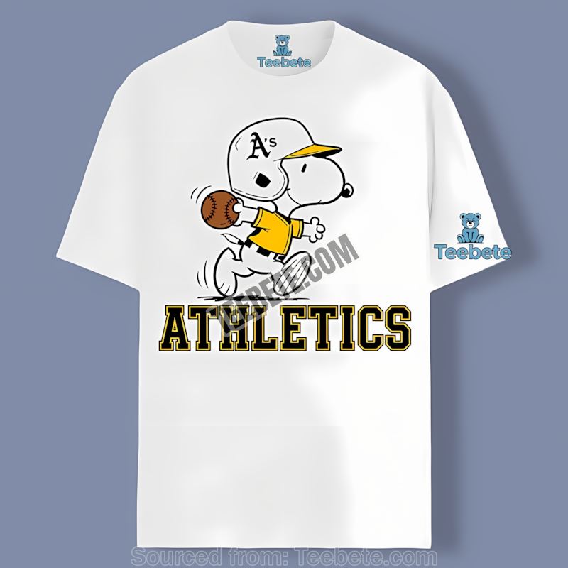 Snoopy Oakland Athletics Baseball Fan Shirt