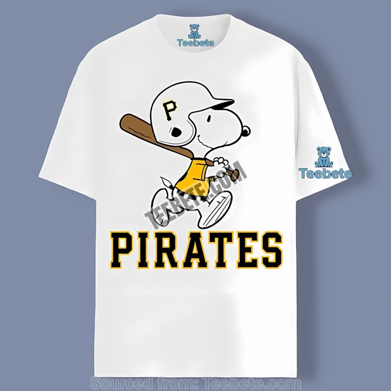 Snoopy Baseball Running Pittsburgh Pirates Color Shirt