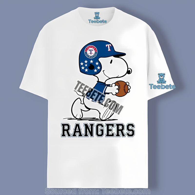 Snoopy Runs The Bases Repping Texas Rangers Pride Shirt
