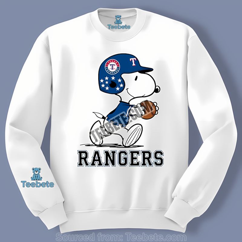 Snoopy Runs The Bases Repping Texas Rangers Pride Long Sleeve Snoopy Runs The Bases Repping Texas Rangers Pride Long Sleeve