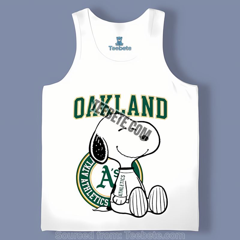 Snoopy Tattoo Logo On Arm Oakland Athletics Classic Tanktop Snoopy Tattoo Logo On Arm Oakland Athletics Classic Tanktop