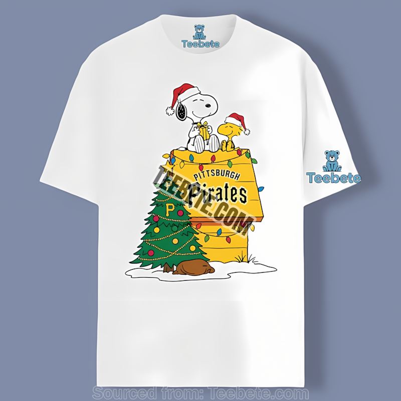 Snoopy Woodstock Christmas Pittsburgh Pirates Graphic Shirt