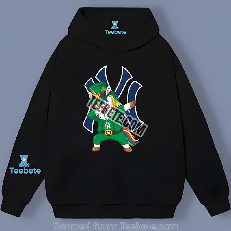 St Patricks Day New York Yankees Vs Dabbing Unicorn Color Hoodie St Patricks Day New York Yankees Vs Dabbing Unicorn Color Hoodie