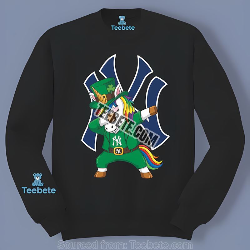 St Patricks Day New York Yankees Vs Dabbing Unicorn Color Long Sleeve St Patricks Day New York Yankees Vs Dabbing Unicorn Color Long Sleeve