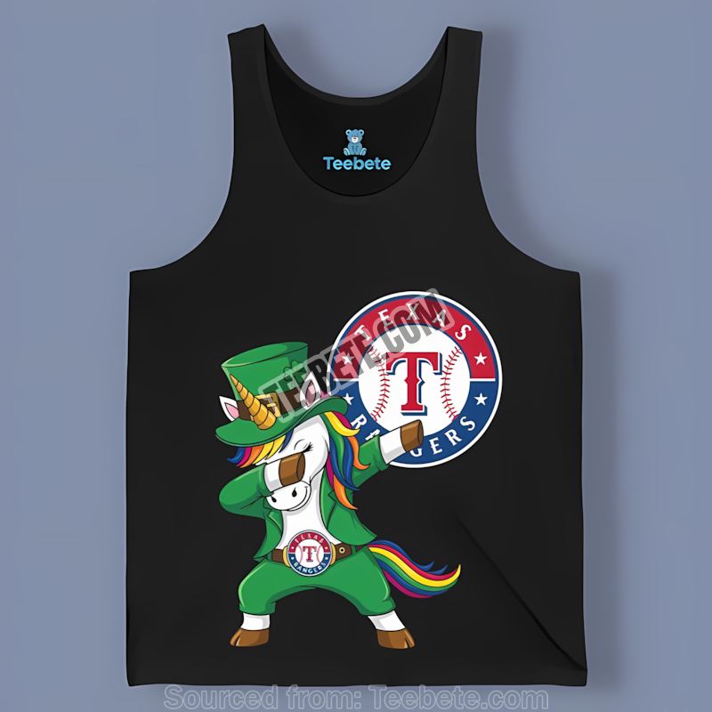 St Patricks Day Unicorn Dabs With Texas Rangers Energy Tanktop St Patricks Day Unicorn Dabs With Texas Rangers Energy Tanktop