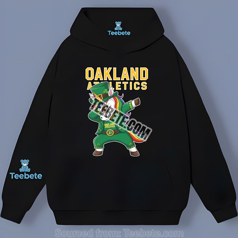 St Patricks Day Vs Dabbing Unicorn Oakland Athletics Cotton Hoodie St Patricks Day Vs Dabbing Unicorn Oakland Athletics Cotton Hoodie