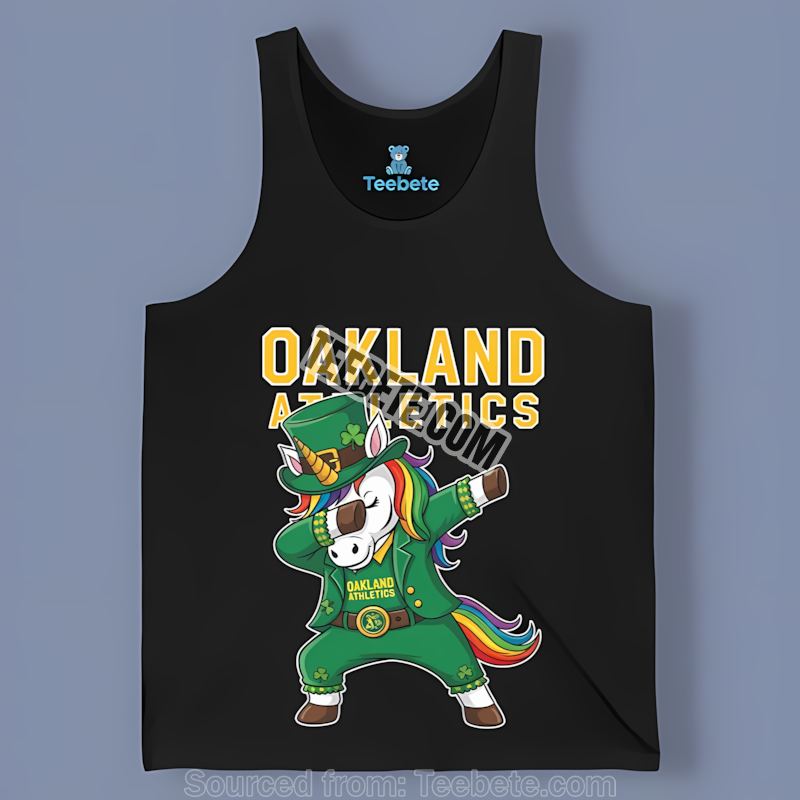 St Patricks Day Vs Dabbing Unicorn Oakland Athletics Cotton Tanktop St Patricks Day Vs Dabbing Unicorn Oakland Athletics Cotton Tanktop
