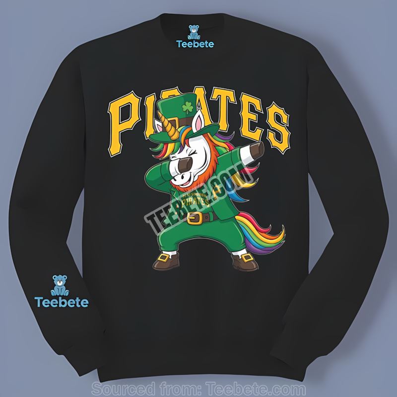 St Patricks Day Vs Dabbing Unicorn Pittsburgh Pirates Retro Long Sleeve St Patricks Day Vs Dabbing Unicorn Pittsburgh Pirates Retro Long Sleeve