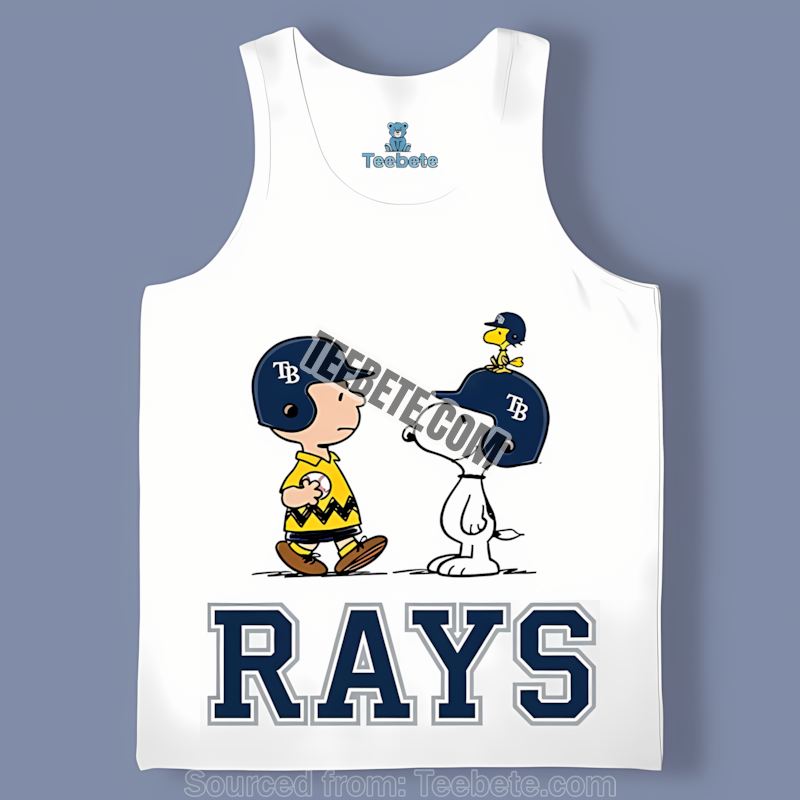 Tampa Bay Rays And Snoopy Play Ball Together Retro Tanktop Tampa Bay Rays And Snoopy Play Ball Together Retro Tanktop