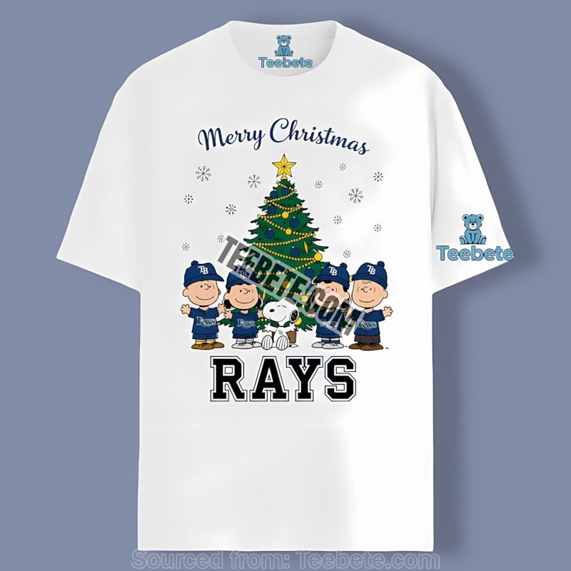 Tampa Bay Rays Christmas With Peanuts Cotton Shirt