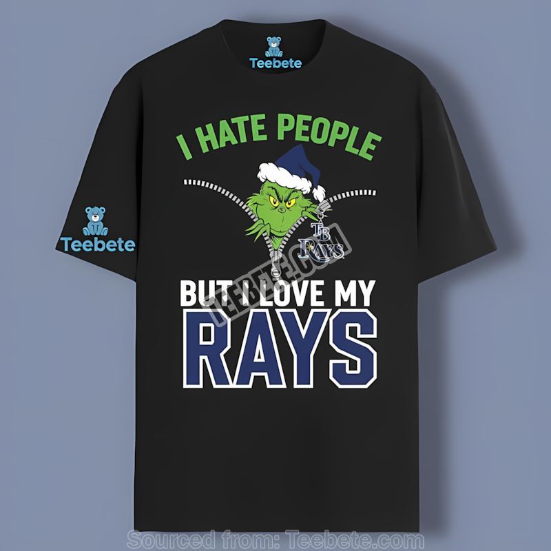 Tampa Bay Rays Grinch I Hate People Love My Team Regular Shirt
