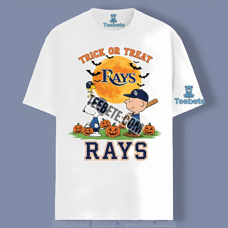 Tampa Bay Rays Halloween Trick With Charlie Brown Retro Shirt