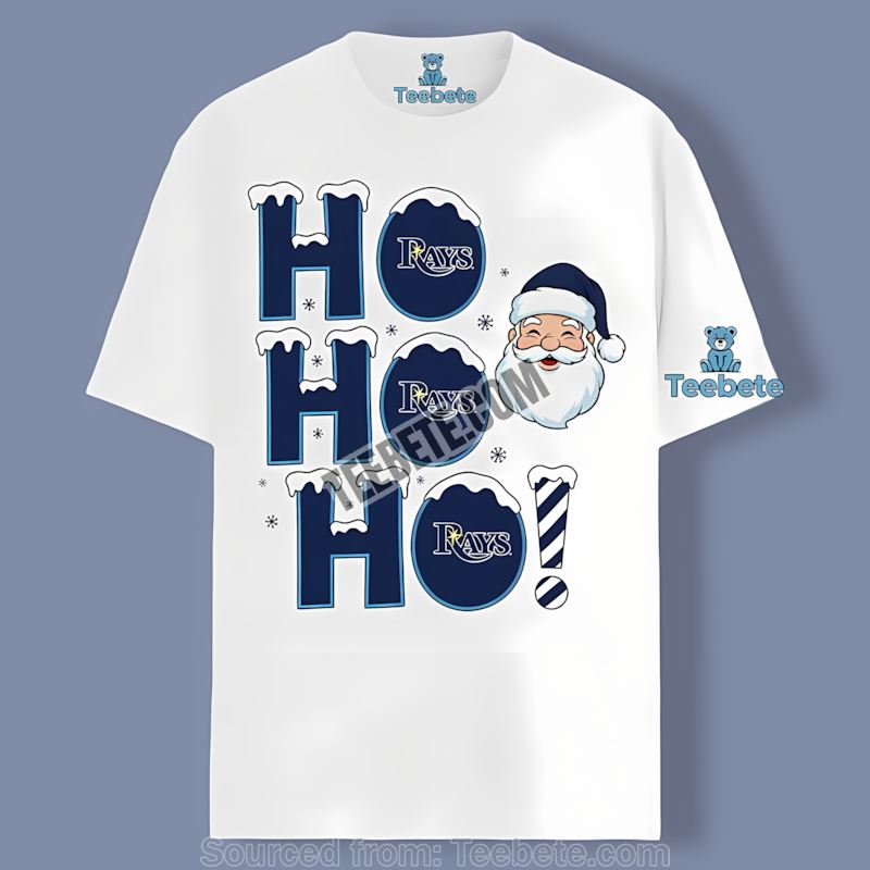 Tampa Bay Rays Santa Says Ho Ho Ho Christmas Unisex Shirt