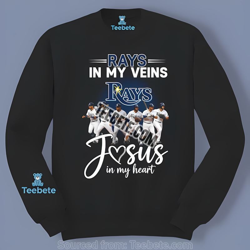 Tampa Bay Rays Veins Run Deep With Jesus Retro Long Sleeve Tampa Bay Rays Veins Run Deep With Jesus Retro Long Sleeve