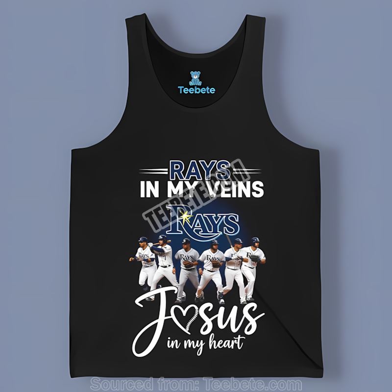 Tampa Bay Rays Veins Run Deep With Jesus Retro Tanktop Tampa Bay Rays Veins Run Deep With Jesus Retro Tanktop