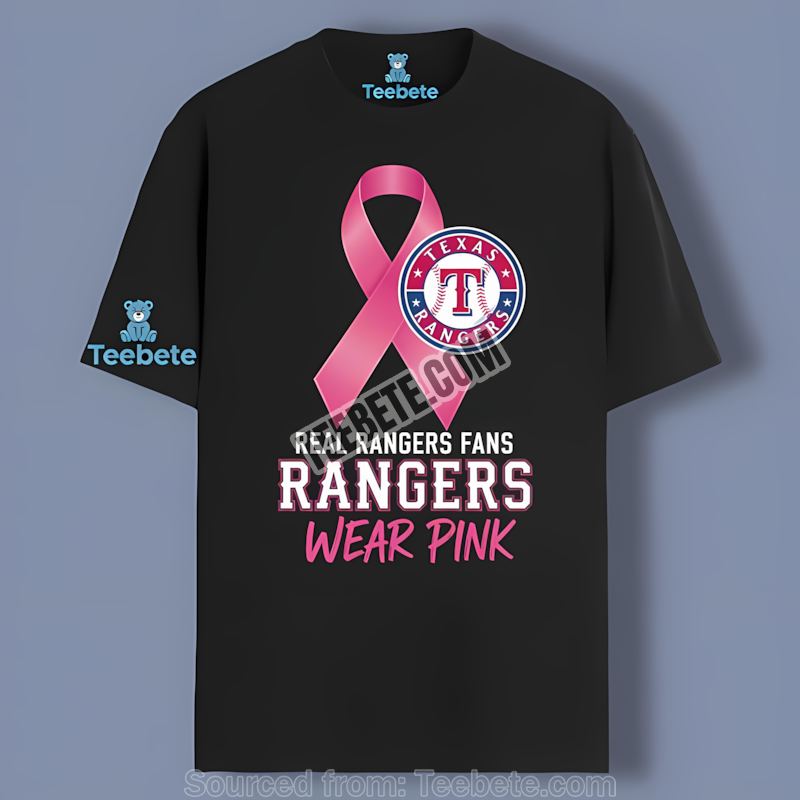 Texas Rangers Breast Cancer Fans Wear Pink Awareness Unisex Shirt