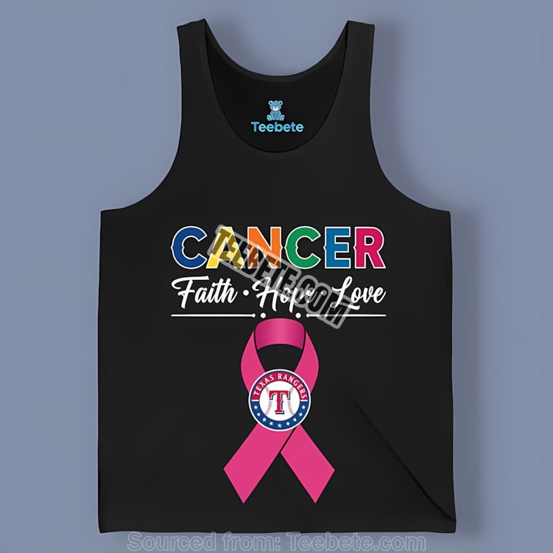Texas Rangers Cancer Awareness Faith Hope Love Graphic Tanktop Texas Rangers Cancer Awareness Faith Hope Love Graphic Tanktop