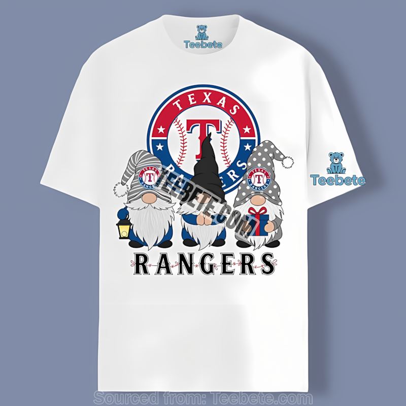 Texas Rangers Christmas Gnomes Holding Bats Vintage Shirt