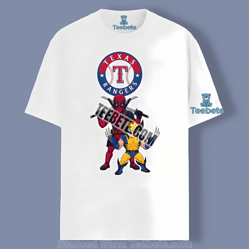 Texas Rangers Deadpool And Wolverine Baseball Battle Shirt