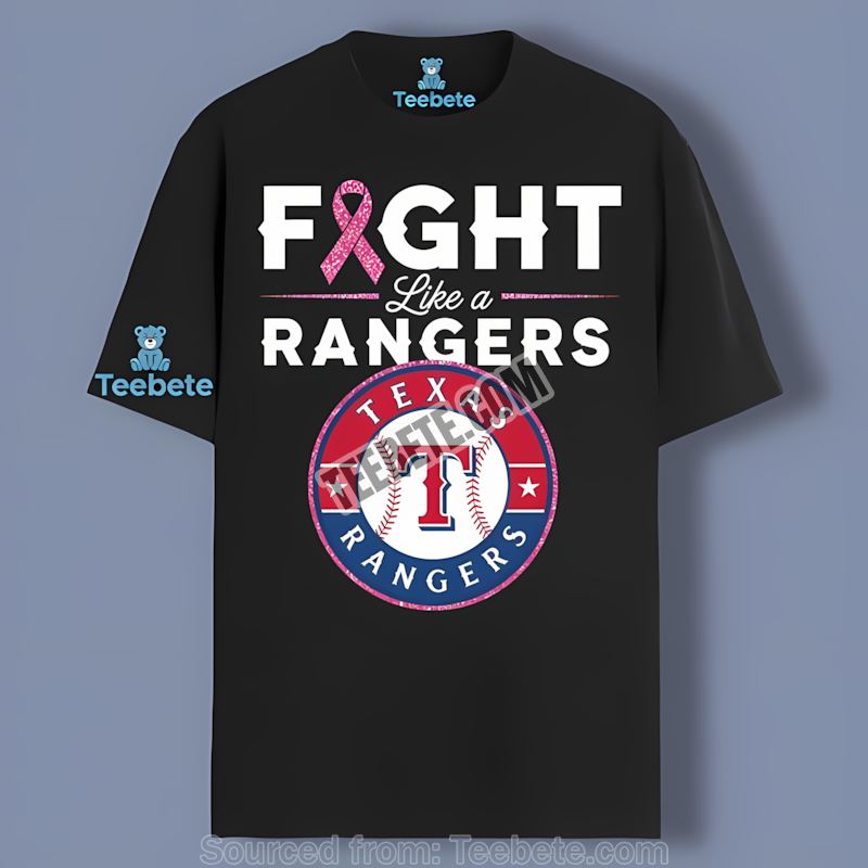 Texas Rangers Fight Like A Girl Breast Cancer Awareness Shirt