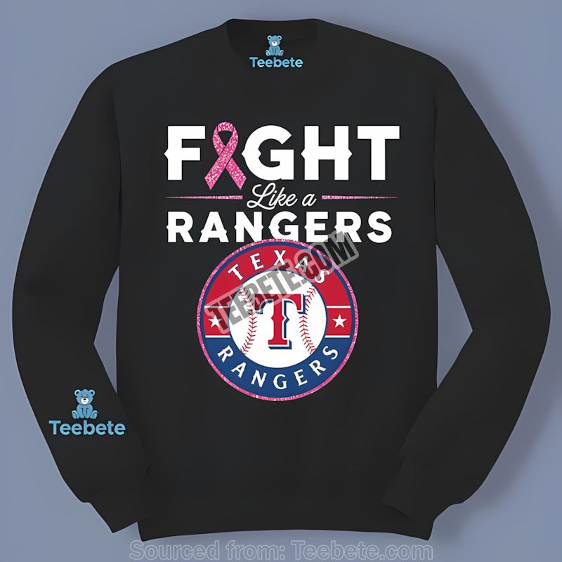 Texas Rangers Fight Like A Girl Breast Cancer Awareness Long Sleeve Texas Rangers Fight Like A Girl Breast Cancer Awareness Long Sleeve