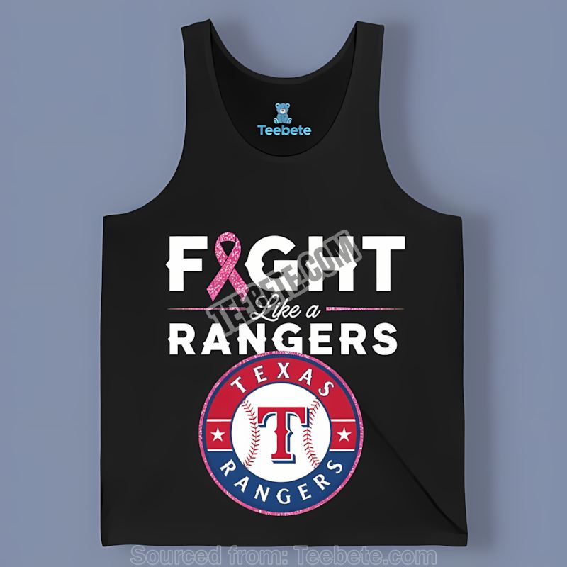 Texas Rangers Fight Like A Girl Breast Cancer Awareness Tanktop Texas Rangers Fight Like A Girl Breast Cancer Awareness Tanktop