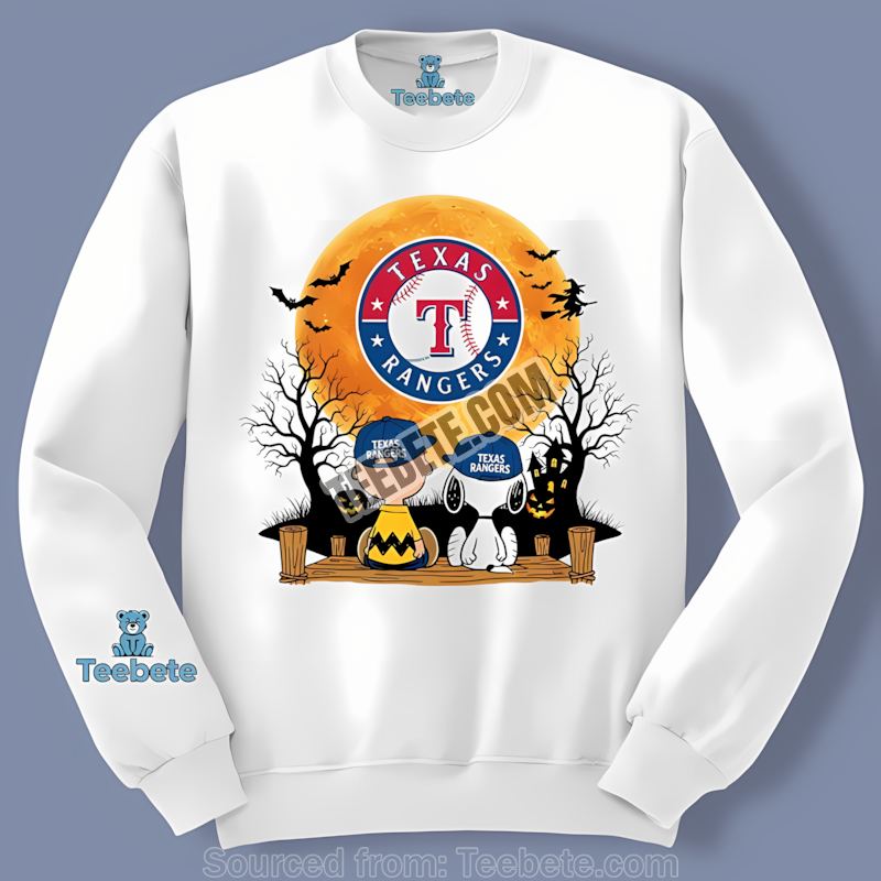 Texas Rangers Halloween Charlie Brown Snoopy Baseball Long Sleeve Texas Rangers Halloween Charlie Brown Snoopy Baseball Long Sleeve