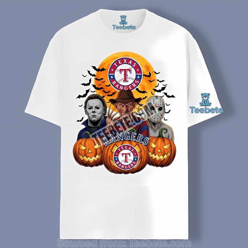 Texas Rangers Halloween Jason Freddy Michael Cotton Shirt