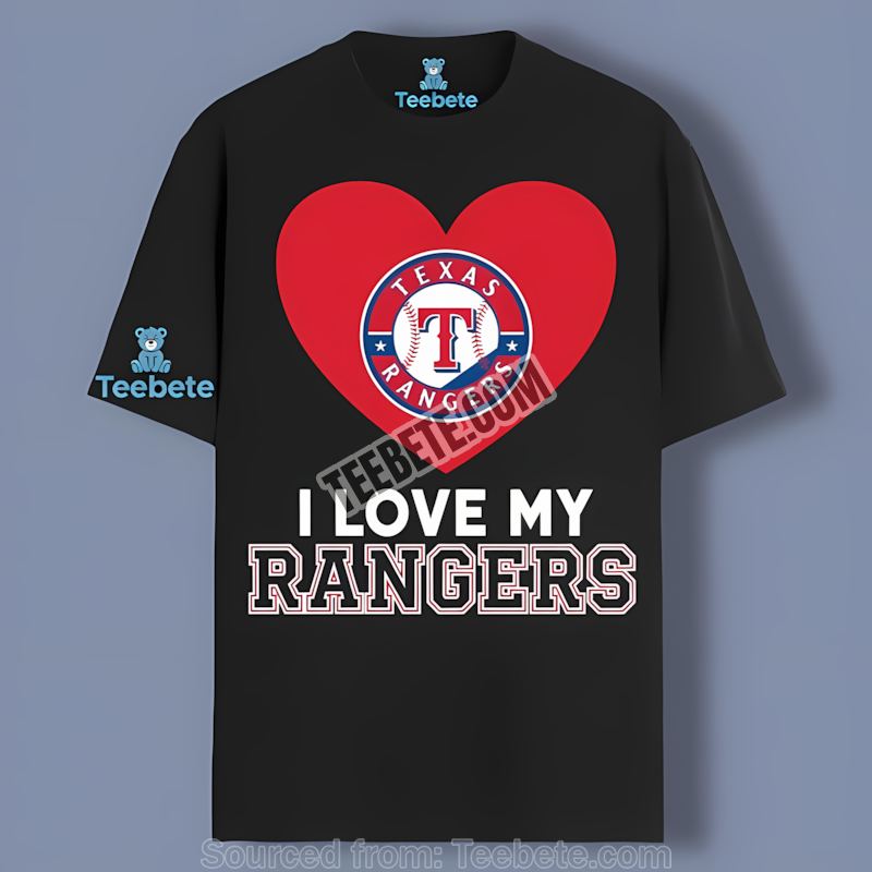 Texas Rangers I Love My Team With Heart Retro Style Shirt