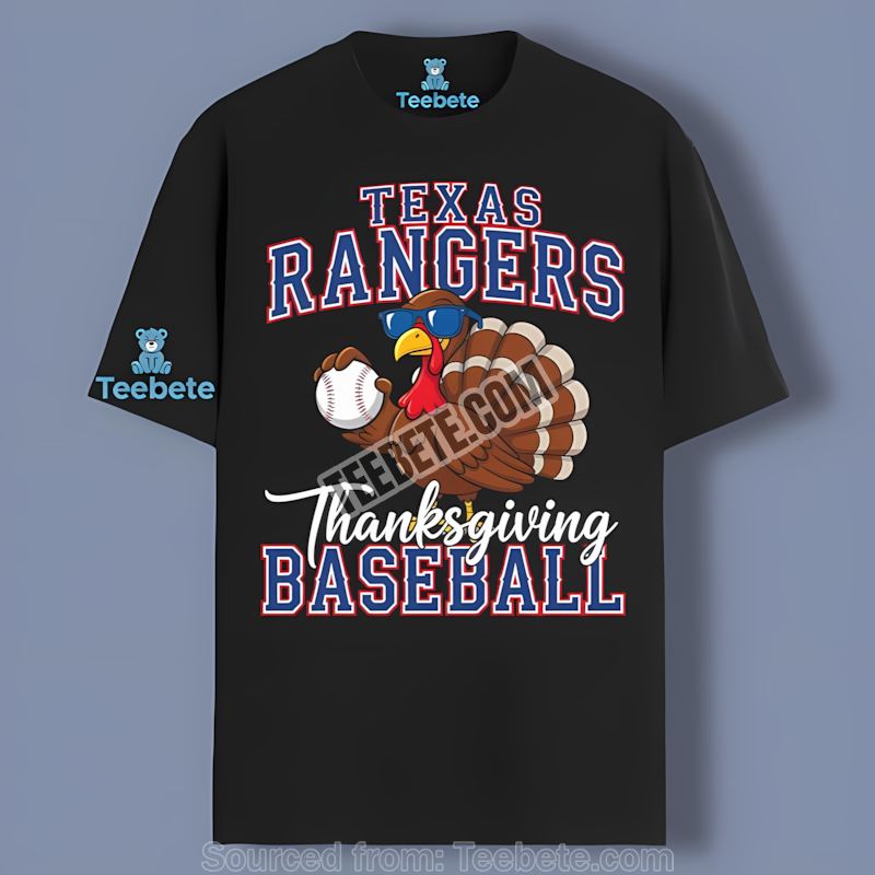 Texas Rangers Thanksgiving Baseball Turkey Graphic Shirt
