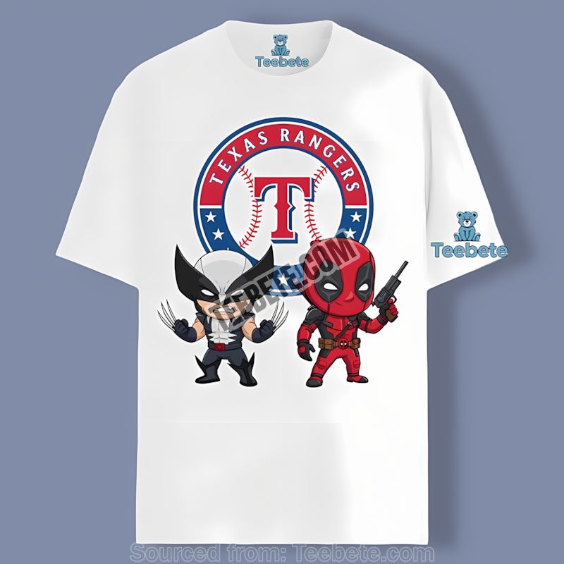 Texas Rangers Wolverine Deadpool Superhero Classic Shirt