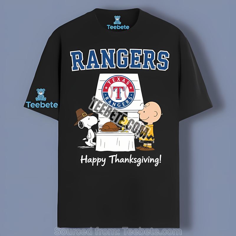 Thanksgiving Day Snoopy Shows Love For Texas Rangers Shirt