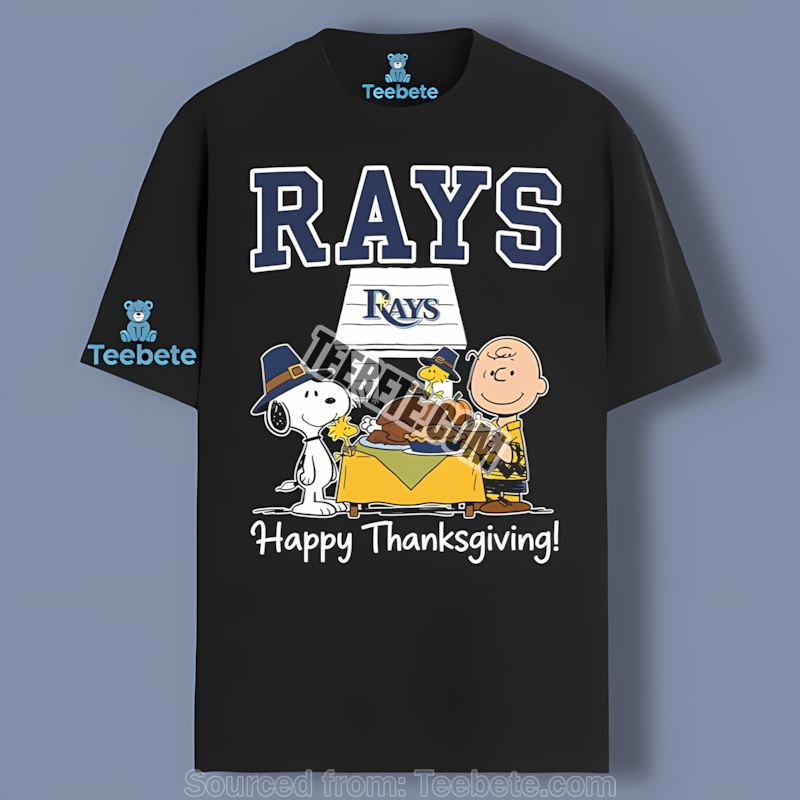 Thanksgiving Spirit With Snoopy And Tampa Bay Rays Unisex Shirt