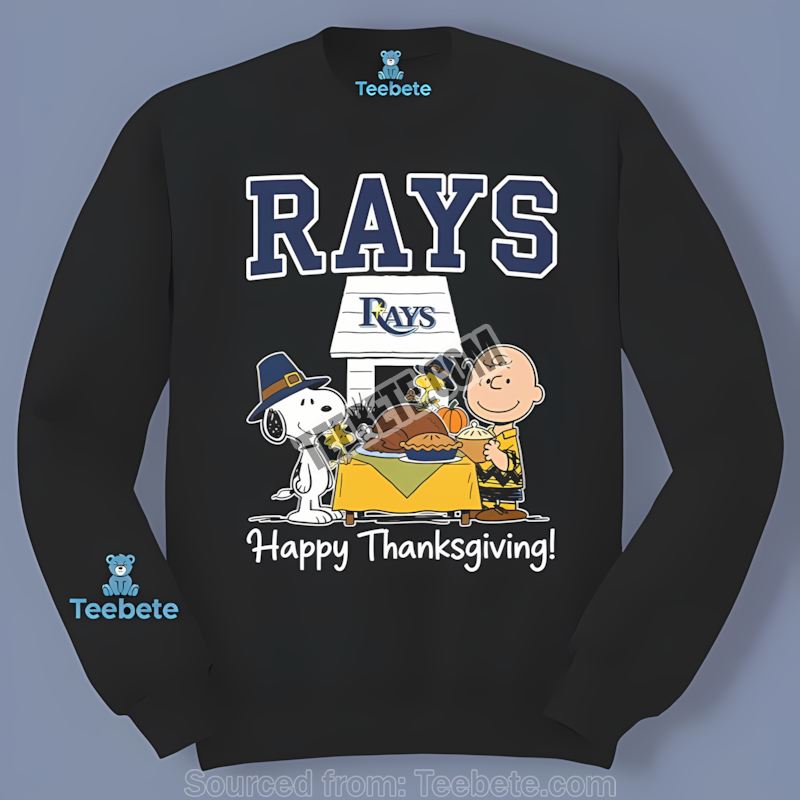 Thanksgiving Spirit With Snoopy And Tampa Bay Rays Unisex Long Sleeve Thanksgiving Spirit With Snoopy And Tampa Bay Rays Unisex Long Sleeve