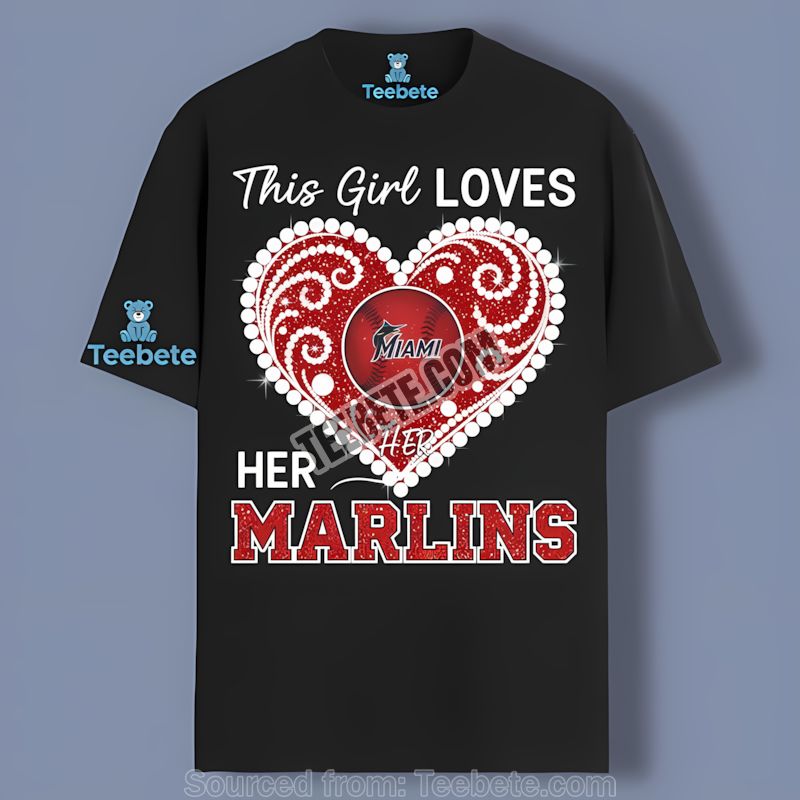 This Girl Loves Her Miami Marlins Color Graphic Shirt