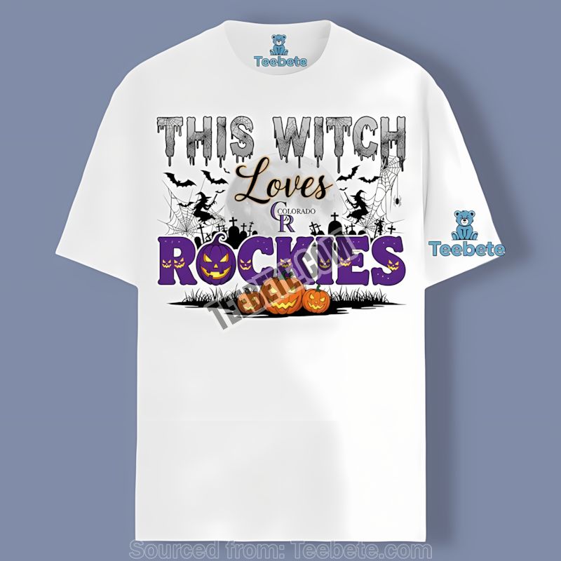 This Witch Loves Colorado Rockies Halloween Shirt