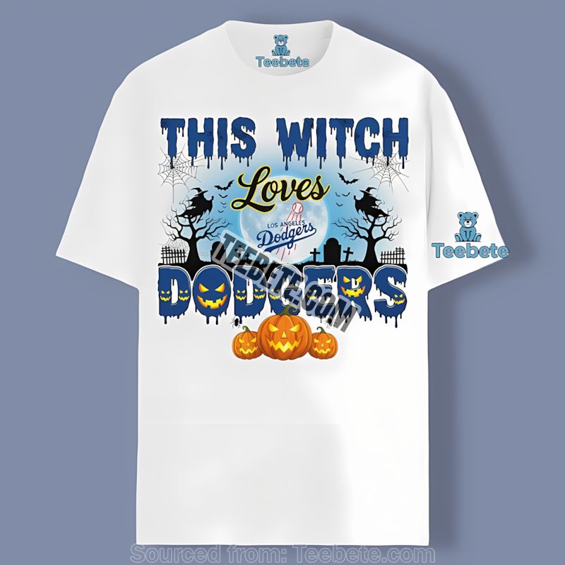 This Witch Loves Los Angeles Dodgers Halloween Regular Shirt