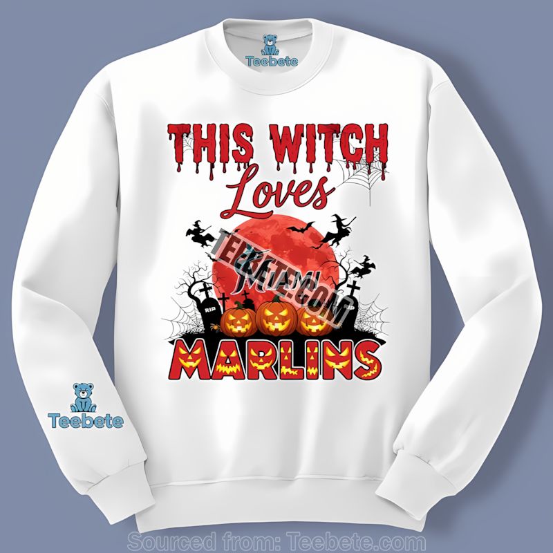This Witch Loves Miami Marlins Halloween Vintage Long Sleeve This Witch Loves Miami Marlins Halloween Vintage Long Sleeve